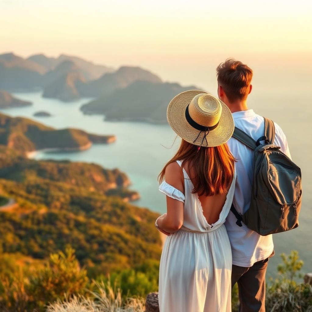 Casal viajando